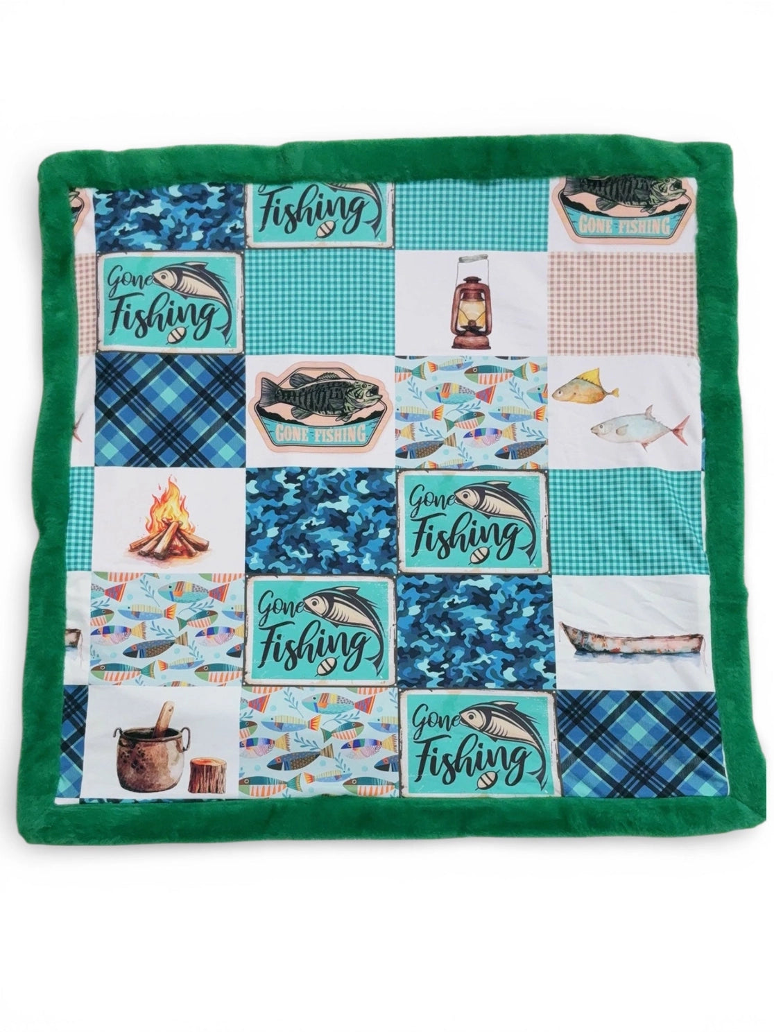 Gone Fishing Baby Blanket