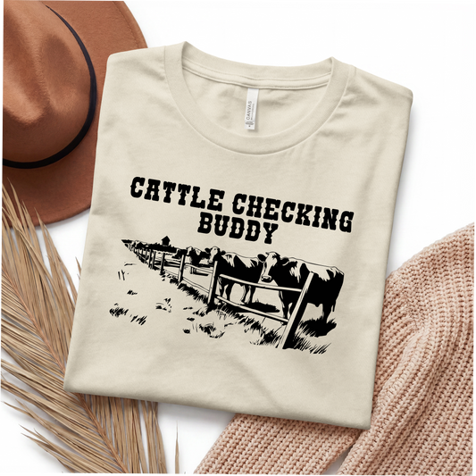 Cattle Checking Buddy Tshirt | Toddler
