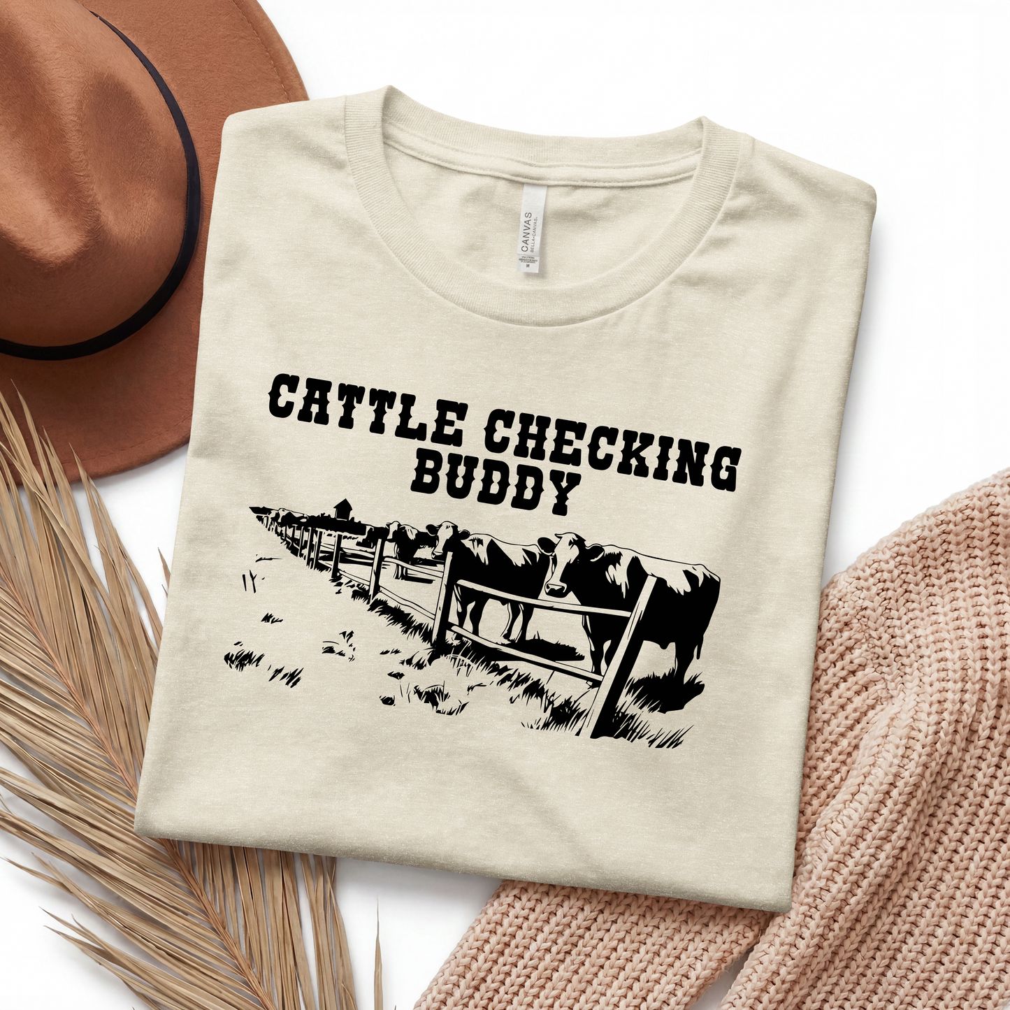 Cattle Checking Buddy Tshirt | Youth
