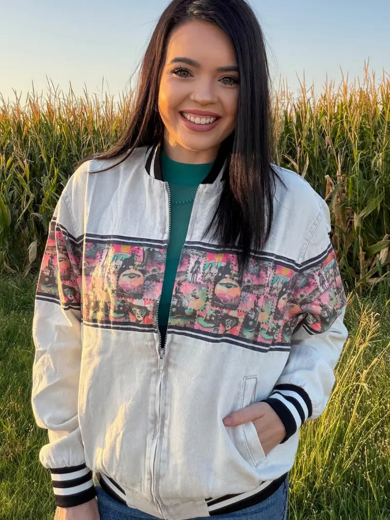 Cosmic Cowgirl Bomber Jacket