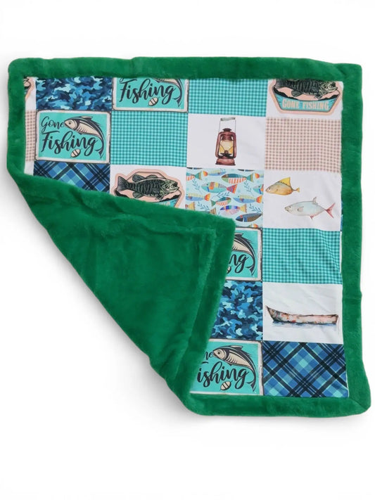 Gone Fishing Baby Blanket
