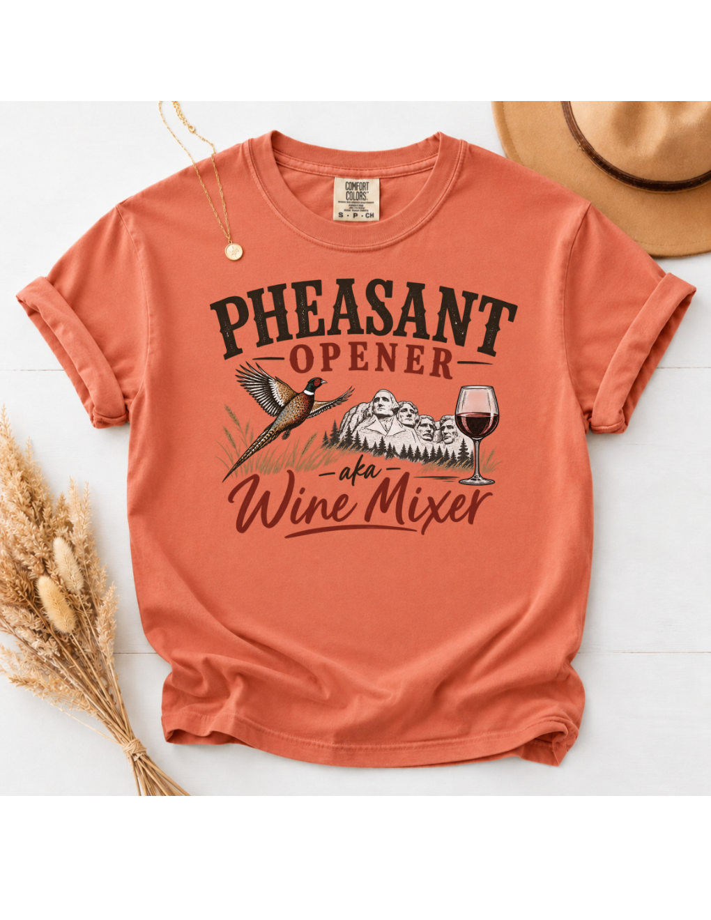 Pheasant Opener Wine Mixer Tshirt | Adult