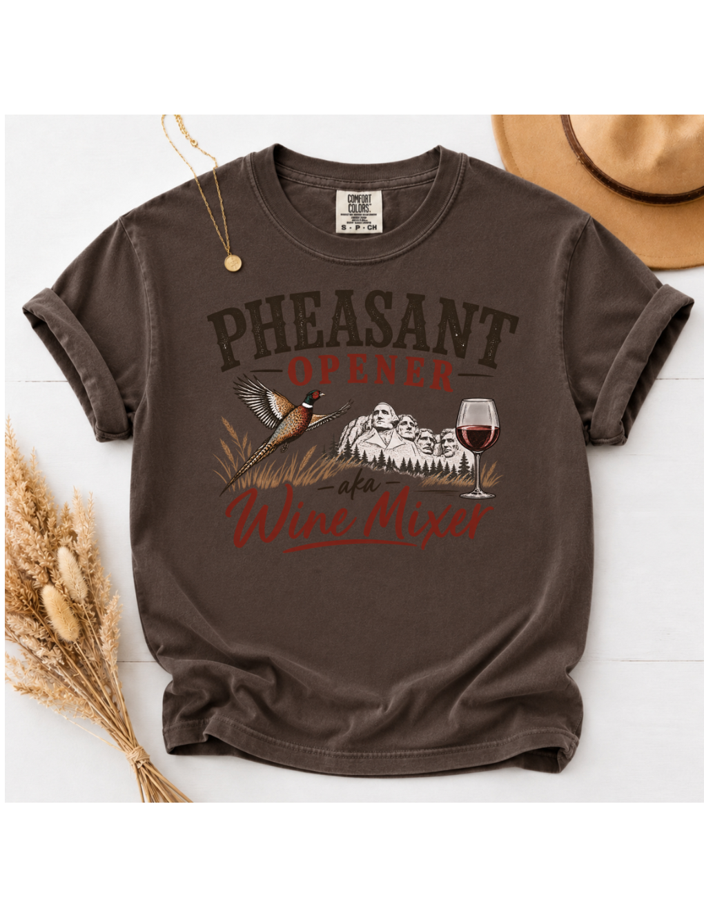 Pheasant Opener Wine Mixer Tshirt | Adult