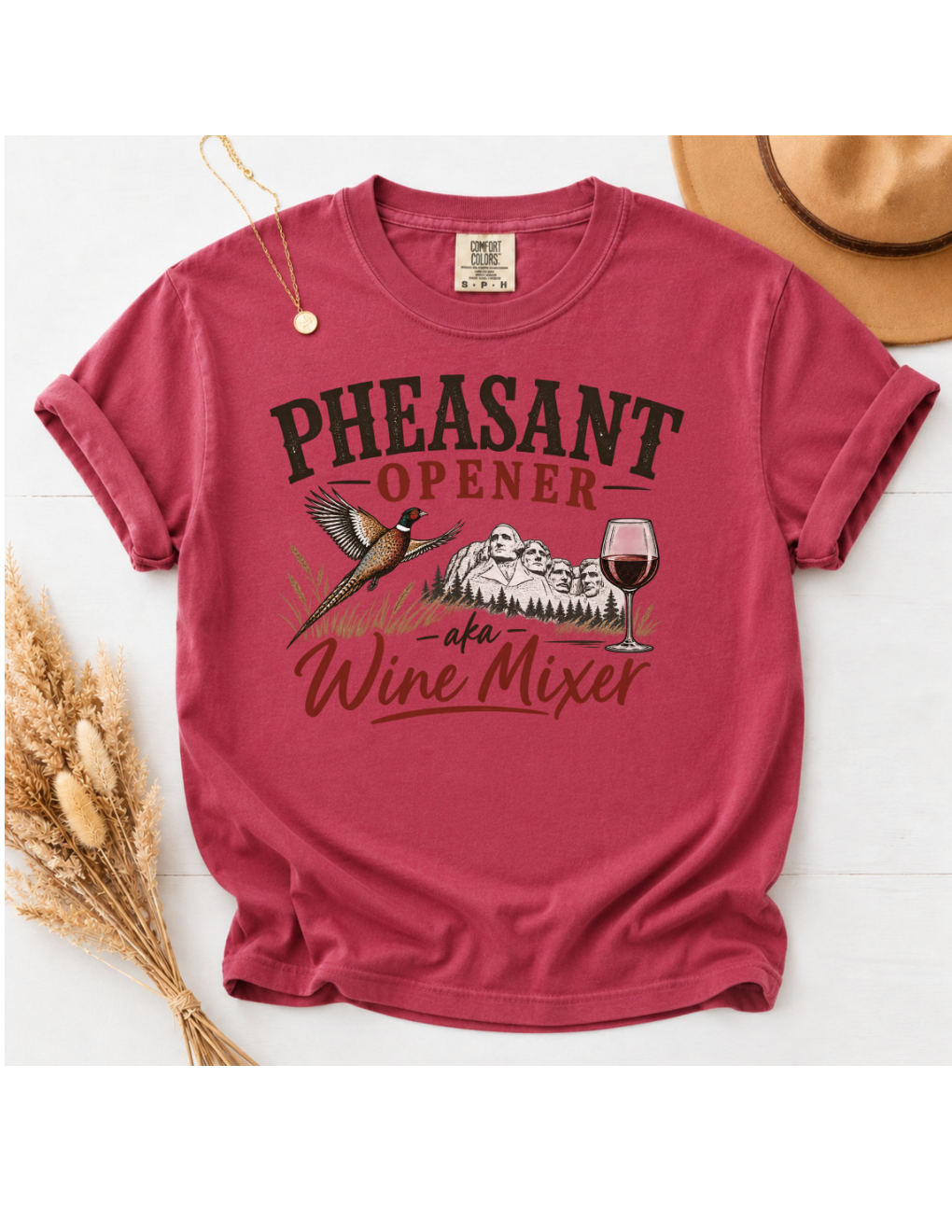Pheasant Opener Wine Mixer Tshirt | Adult