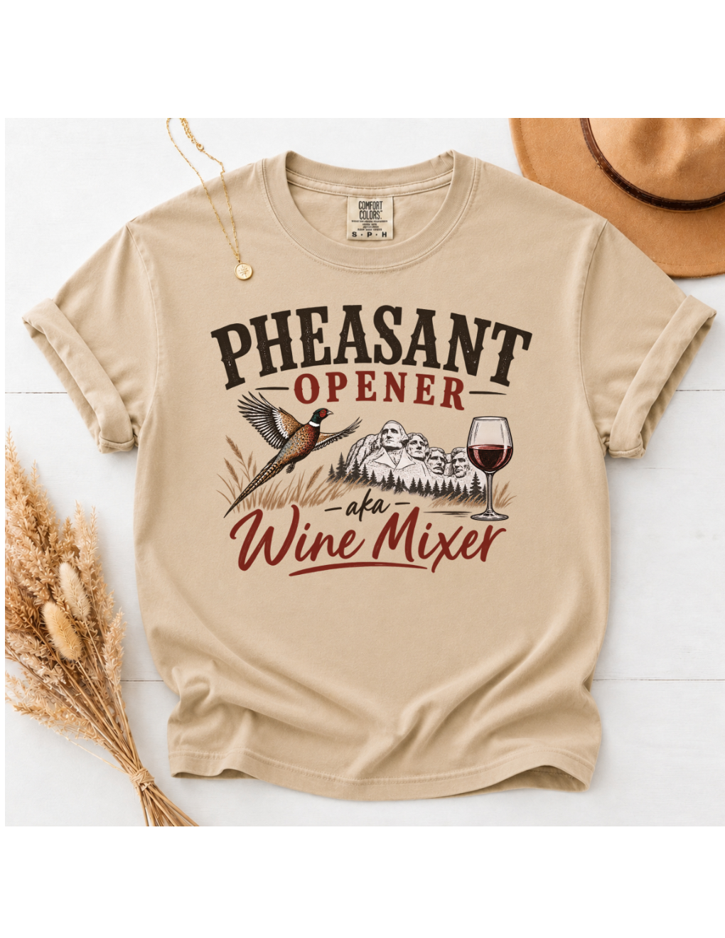 Pheasant Opener Wine Mixer Tshirt | Adult