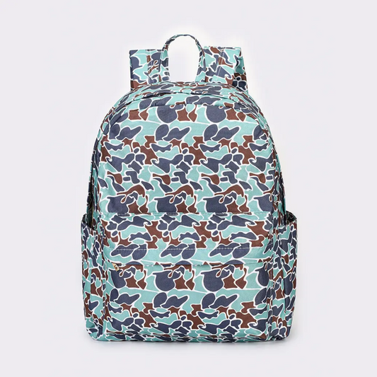 Camouflage Print Kids Canvas Backpack